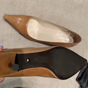 Prada nude kitten heels